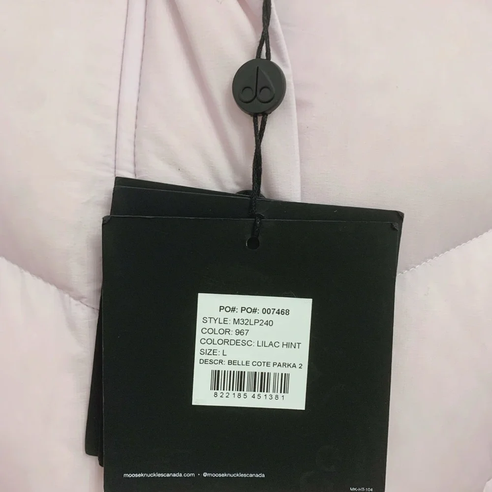 Moose Knuckles Women’s Lightweight Parka Coat Belle Cote Lilac - Picture 8 of 10